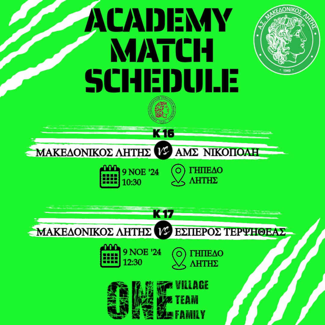 Τμήματα υποδομής Μακεδονικού Λητής, Μακεδονικός Λητής Κ17, Μακεδονικός Λητής Κ16